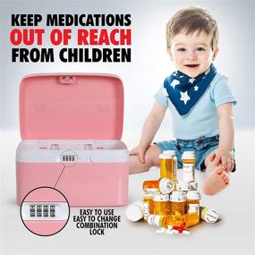 img 3 attached to 🔒 Secure Medicine Lock Box for Childproof Medication Storage - Combination Chest with Custom Code - Organizer and Lockable Cabinet with Separate Compartments - Convenient Medication Storage Solution