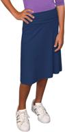 👗 stylish and modest: kosher casual girl's a-line skirt - knee length with foldover waist logo