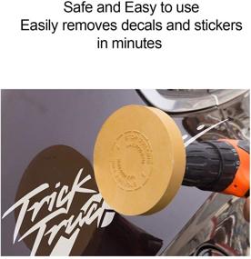 img 1 attached to S SATC 4 Inch Decal Eraser Wheel with Pad & Adapter - Pin Stripe Removal Tool - 1 Pack - Graphics Removal Tool - Adhesive Remover Wheel - Eraser Wheel Decal Remover