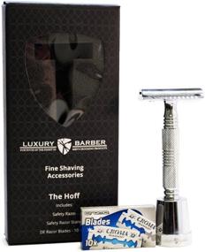 img 1 attached to 🪒 The Hoff Double Edge Safety Razor: Ultimate Wet Shaving Starter Kit! Perfect Gift Set for Men from Luxury Barber!