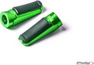 footpegs by pair sport (with rubber) c/green logo