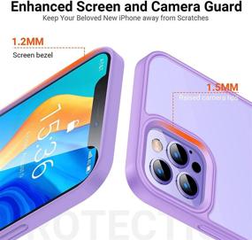 img 1 attached to 📱 TORRAS Shockproof iPhone 12 Pro Max Case 6.7 Inch, Military Grade Drop Protection, Translucent Matte Case, iPhone 12 Pro Max Phone Case, Guardian Series (Purple)