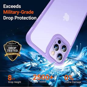 img 3 attached to 📱 TORRAS Shockproof iPhone 12 Pro Max Case 6.7 Inch, Military Grade Drop Protection, Translucent Matte Case, iPhone 12 Pro Max Phone Case, Guardian Series (Purple)