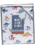 хлопковое постельное белье с динозаврами желтый dinomite логотип