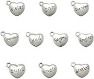 📿 premium 30pcs/3 set family letter charms pendant loose beads set – 10 styles for easy diy jewelry making logo