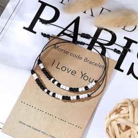 img 2 attached to DESIMTION I Love You Bracelets for Couples | Cute Christmas Gifts for Boyfriend, Girlfriend, Mother, Daughter | Long Distance Relationships Matching Bracelets for Him and Her