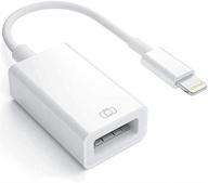 🔌 сертифицированный apple mfi адаптер lightning к usb-камере для iphone ipad, адаптер кабеля синхронизации данных usb 3.0 otg, совместимый с iphone 12 11 xs xr x 8 7 ipad для картридера клавиатуры, мыши и usb-флэш-накопителей. логотип