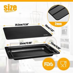img 3 attached to 🥩 GEMITTO Rapid Thawing Tray for Frozen Meat - Fast Defrosting Plate for Quick and Safe Defrosting of Frozen Food - Thawing Board for Meat, Pork, Beef, Fish - Mother's Day Gift