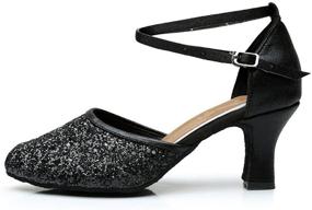 img 2 attached to GetMine Womens Heeled Ballroom Sequin Women's Shoes and Athletic