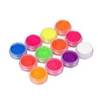 💅 vibrant neon pigment nail powder: 12-color set for gorgeous fluorescent nail art logo