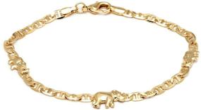 img 3 attached to Barzel 18K Gold Plated Flat Marina Elephant Anklet - Enhance Your SEO