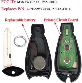 img 3 attached to Бесключевой пульт управления автомобилем с заменой автомобильного ключа M3N5WY783X IYZ-C01C - совместим с Dodge Grand Caravan 2008-2014 и Chrysler Town & Country 2008-2015.
