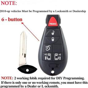 img 2 attached to Бесключевой пульт управления автомобилем с заменой автомобильного ключа M3N5WY783X IYZ-C01C - совместим с Dodge Grand Caravan 2008-2014 и Chrysler Town & Country 2008-2015.