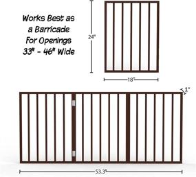 img 2 attached to Indoor Dog Fence - PETMAKER Pet Gate Collection: Versatile, Freestanding & Folding Wooden Dog Gate for Doorways, Stairs, and House