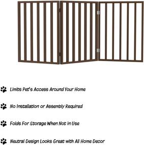 img 1 attached to Indoor Dog Fence - PETMAKER Pet Gate Collection: Versatile, Freestanding & Folding Wooden Dog Gate for Doorways, Stairs, and House