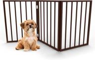 indoor dog fence - petmaker pet gate collection: versatile, freestanding & folding wooden dog gate for doorways, stairs, and house logo
