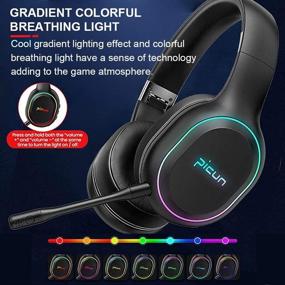 img 1 attached to 🎧 SLuB Bluetooth Headphones Over Ear Game - Wireless/Wired/TF with Mic - 60H Play Time - Hi-Fi Deep Bass HD Stereo - Sports Active Noise Cancelling - Foldable Headset for Cell Phone/PC