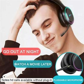 img 3 attached to 🎧 SLuB Bluetooth Headphones Over Ear Game - Wireless/Wired/TF with Mic - 60H Play Time - Hi-Fi Deep Bass HD Stereo - Sports Active Noise Cancelling - Foldable Headset for Cell Phone/PC
