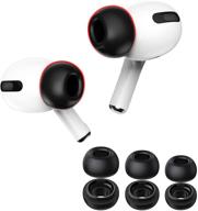 ✨ enhance your airpods pro experience with lanwow premium memory foam tips - say goodbye to silicone eartips pain and enjoy anti-slip fit in charging case! (3 pairs - s/m/l, black) logo