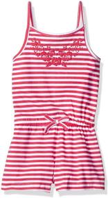 img 2 attached to 👗 Adorable Little Stripe Romper: French Toast Girls' Clothing for Comfy and Chic Style