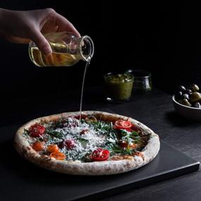 img 2 attached to 🍕 Керамический пицца-камень размером 15x11.8 дюйма - идеальное решение для выпечки пиццы, хлеба, сыра - используйте на гриле или в духовке - готовьте и подавайте с помощью плиты Navaris XL Stone