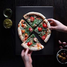 img 3 attached to 🍕 Керамический пицца-камень размером 15x11.8 дюйма - идеальное решение для выпечки пиццы, хлеба, сыра - используйте на гриле или в духовке - готовьте и подавайте с помощью плиты Navaris XL Stone