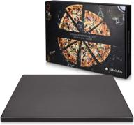 🍕 керамический пицца-камень размером 15x11.8 дюйма - идеальное решение для выпечки пиццы, хлеба, сыра - используйте на гриле или в духовке - готовьте и подавайте с помощью плиты navaris xl stone логотип