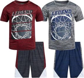 img 4 attached to Pro Athlete Athletic Active Basketball Boys' Clothing - Clothing Sets