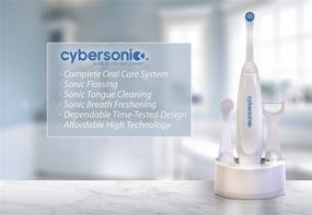 img 1 attached to 🦷 Cybersonic Classic Electric Toothbrush with Complete Dental Care Kit, Rechargeable Power Toothbrush including Tongue Scraper and Floss Heads, Plus 6 Replacement Brush Heads