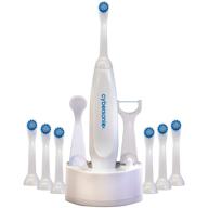 🦷 cybersonic classic electric toothbrush with complete dental care kit, rechargeable power toothbrush including tongue scraper and floss heads, plus 6 replacement brush heads logo