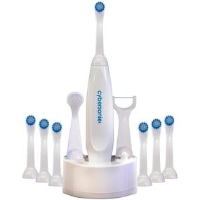 img 3 attached to 🦷 Cybersonic Classic Electric Toothbrush with Complete Dental Care Kit, Rechargeable Power Toothbrush including Tongue Scraper and Floss Heads, Plus 6 Replacement Brush Heads