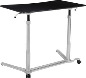 img 3 attached to Flash Furniture Sit Down Ergonomic Adjustable Furniture for Home Office Furniture