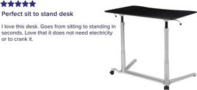 img 1 attached to Flash Furniture Sit Down Ergonomic Adjustable Furniture for Home Office Furniture