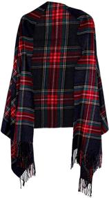 img 2 attached to Oversized Plaid Blanket Winter Plain Dark