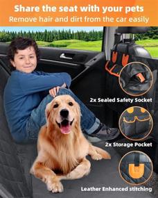 img 2 attached to 🐶 Multi-functional Dog Seat Covers for Cars Back Seat: NAMTSO Convertible Pet Car Hammock for Large Dogs with Mesh Window, Washable Scratchproof Waterproof Seat Cover for Trunk and Front Seat