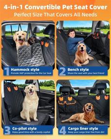 img 3 attached to 🐶 Multi-functional Dog Seat Covers for Cars Back Seat: NAMTSO Convertible Pet Car Hammock for Large Dogs with Mesh Window, Washable Scratchproof Waterproof Seat Cover for Trunk and Front Seat