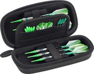 slim eva shell casemaster sentry dart case for steel and soft tip darts, holds 6 darts with built-in storage for flights, tips, and shafts logo