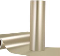 🎨 versatile matte metallic champagne gold adhesive vinyl roll - perfect for craft signs & letters | 12"x6ft | compatible with all cutting machines logo