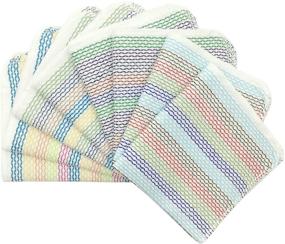 img 4 attached to 🧼 Mia'sDream Kitchen Towels - Tidy, 100% Cotton Dish Cloths and Cleaning Cloth, Absorbent and Odor Free Dishcloths - 8 Pack of 13inch x 13inch Multi-Colored Kitchen Dish Towels