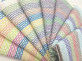 img 2 attached to 🧼 Mia'sDream Kitchen Towels - Tidy, 100% Cotton Dish Cloths and Cleaning Cloth, Absorbent and Odor Free Dishcloths - 8 Pack of 13inch x 13inch Multi-Colored Kitchen Dish Towels