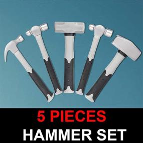 img 3 attached to 🔨 Hammer Set with Fiberglass Handle and Drilling Capability (5-Piece)