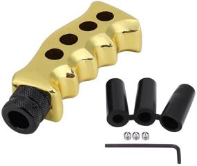 img 4 attached to 🔫 Universal Gun Grip Shift Knob Head with 3 Adapter Sizes - Gold