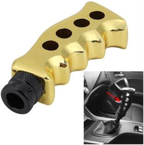 img 2 attached to 🔫 Universal Gun Grip Shift Knob Head with 3 Adapter Sizes - Gold