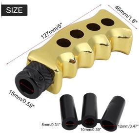 img 3 attached to 🔫 Universal Gun Grip Shift Knob Head with 3 Adapter Sizes - Gold