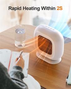 img 2 attached to SWEETFULL Space Heater: 1500W Electric Heater with Timer for Indoor Use - Portable & Efficient Ceramic Heater Fan for Office, Bedroom, Desk - Quiet Heat up for areas up to 220Ft²