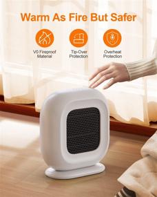 img 3 attached to SWEETFULL Space Heater: 1500W Electric Heater with Timer for Indoor Use - Portable & Efficient Ceramic Heater Fan for Office, Bedroom, Desk - Quiet Heat up for areas up to 220Ft²