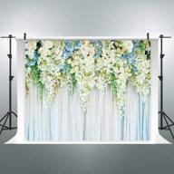 🌹 riyidecor bridal floral wall backdrop: romantic white rose photography background for wedding decoration, party photo shoots, and more! (10wx8h feet) logo