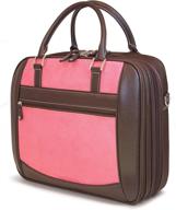 👜 stylish & functional: mobile edge women's black w/pink checkpoint friendly laptop briefcase 16 inch pc, 17 inch macbook – perfect for business & travel mesfebx logo