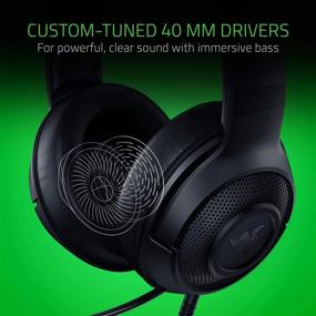 img 1 attached to 🎧 Razer Kraken X Ultralight Gaming Headset: 7.1 Surround Sound - Lightweight Aluminum Frame - Bendable Cardioid Microphone - for PC, PlayStation, Xbox, Nintendo Switch, Mobile - Black