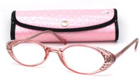 img 2 attached to Womens Rhinestone Studded Reading Glasses